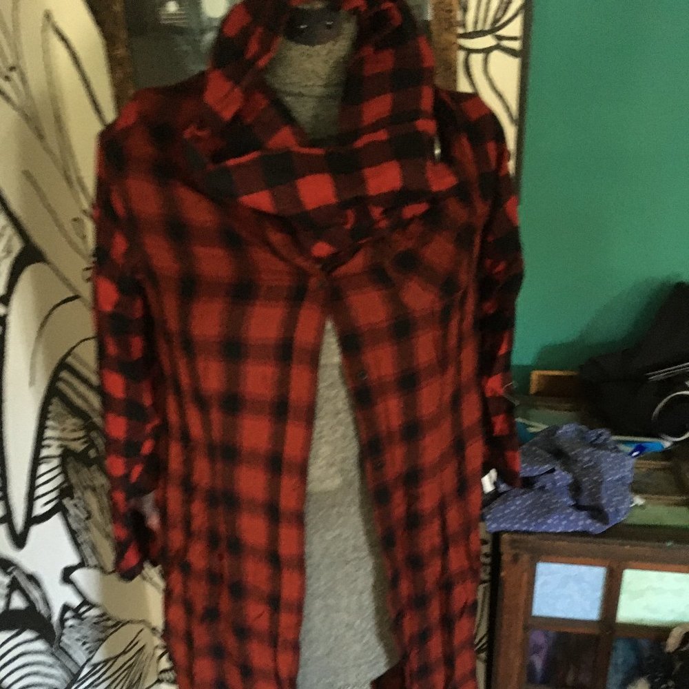 Long Sleeve Flannel Duster